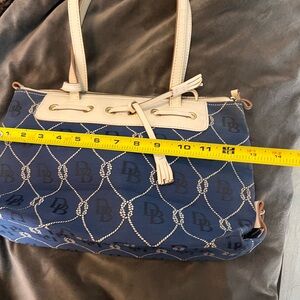Dooney & Bourke Navy and Cream Shoulder Bag